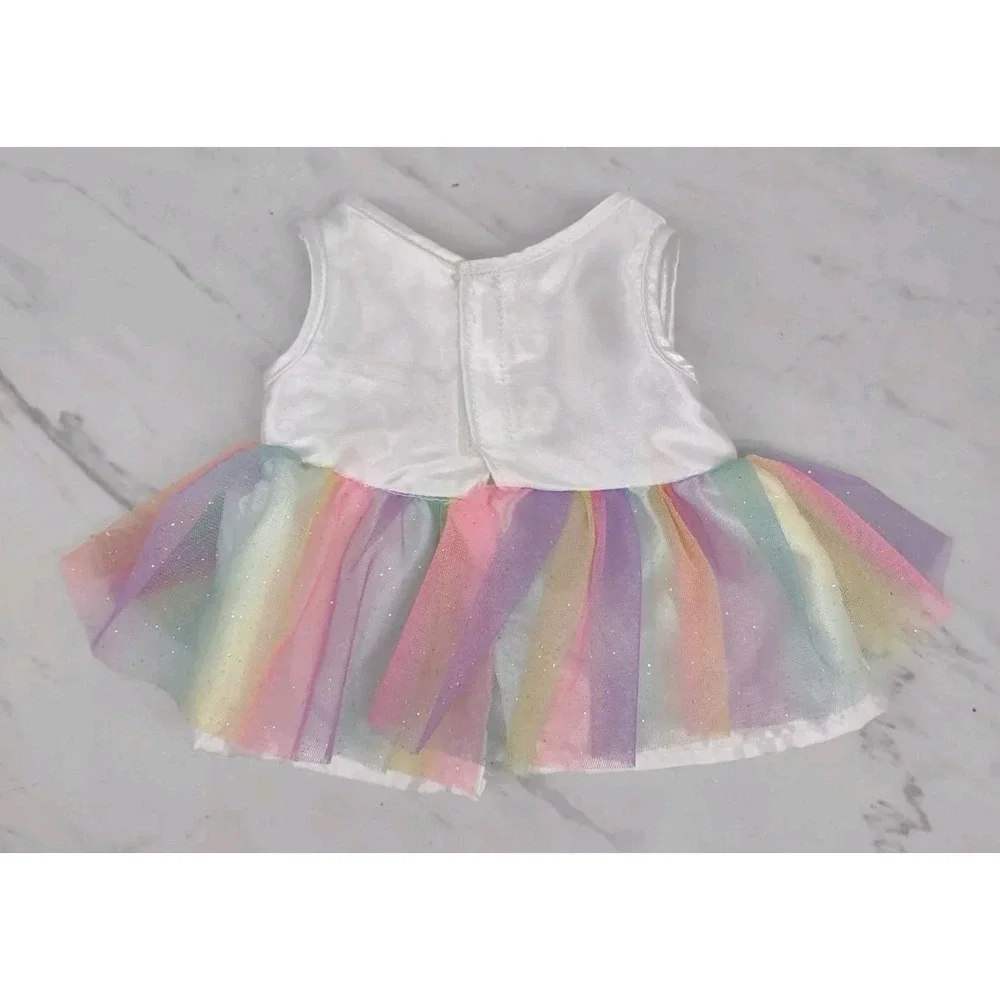 BUILD A BEAR LIGHT UP Fairy Dress Sequin Tulle Push Button Skirt Shoes Wand BAB - Picture 2 of 10